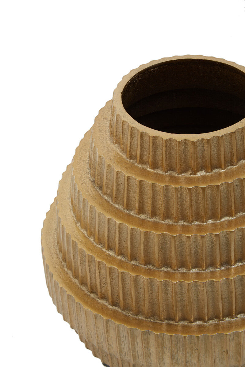 Orsina Deomali Large Ombre Vase – Gold and Black Metallic Decor