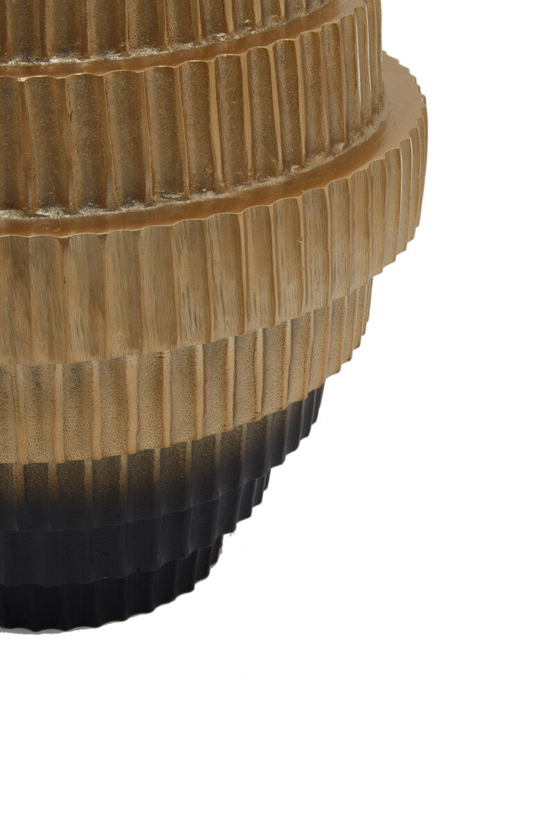 Orsina Deomali Large Ombre Vase – Gold and Black Metallic Decor