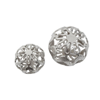 Orsina Kensington Townhouse Nickel Deco Ball Set - Set of 2 Spheres