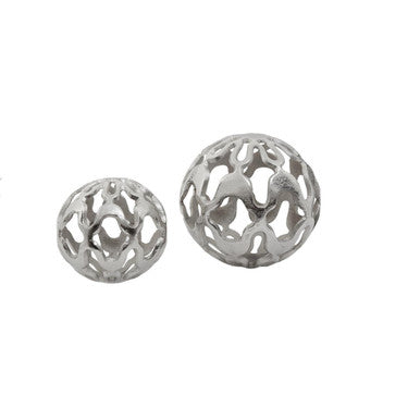 Orsina Kensington Townhouse Nickel Deco Ball Set - Set of 2 Spheres
