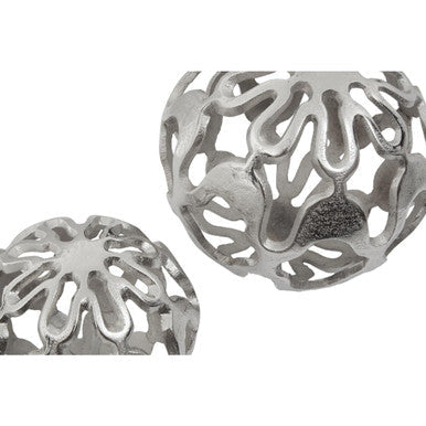 Orsina Kensington Townhouse Nickel Deco Ball Set - Set of 2 Spheres