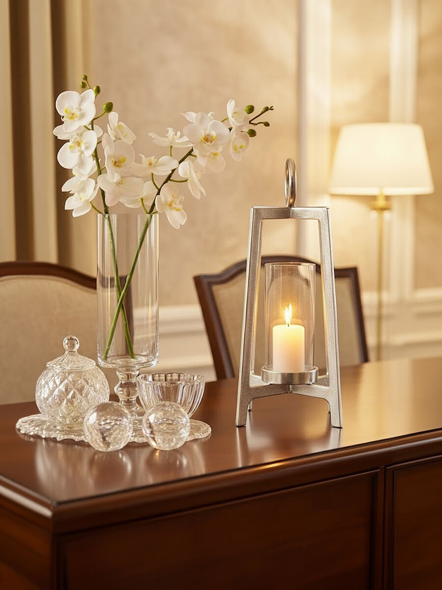 Orsina Kensington Townhouse Metal and Glass Candle Holder Lantern