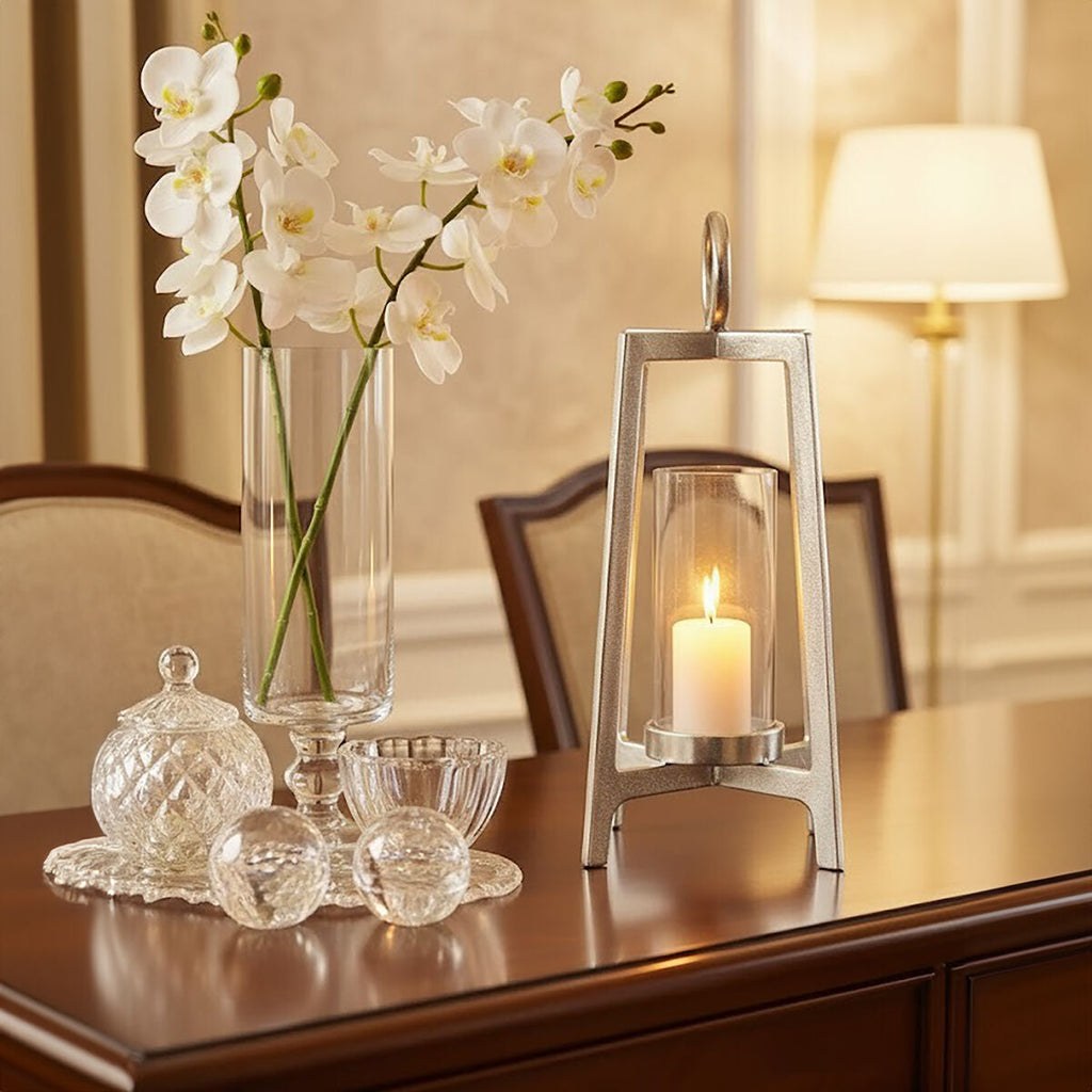 Orsina Kensington Townhouse Metal and Glass Candle Holder Lantern