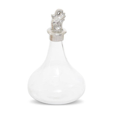 Orsina Yala Elephant Glass Decanter | 1 Litre Silver Stopper Carafe
