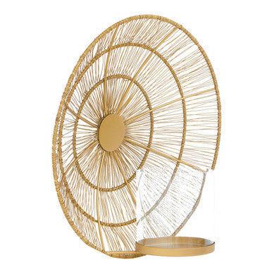 Orsina Enzo Gold Wire Wall Sconce – Modern Geometric Candle Holder