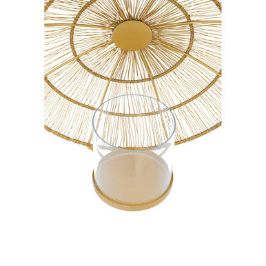 Orsina Enzo Gold Wire Wall Sconce – Modern Geometric Candle Holder