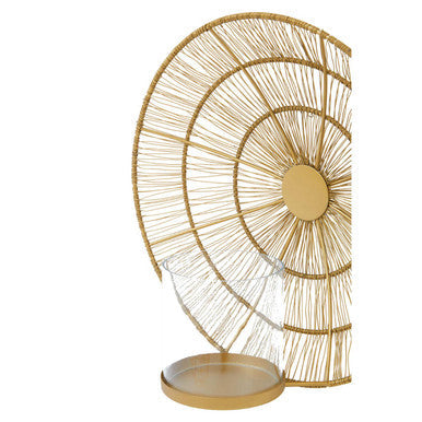 Orsina Enzo Gold Wire Wall Sconce – Modern Geometric Candle Holder