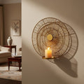 Orsina Enzo Gold Wire Wall Sconce – Modern Geometric Candle Holder