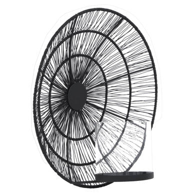 Orsina Enzo Black Wire Wall Sconce – Modern Metal Candle Holder