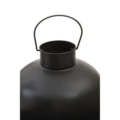 Orsina Preston Small Antique Black Lantern | Matte Metal Candle Holder