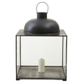 Orsina Preston Large Black Square Lantern | Glass & Metal Geometric Decor