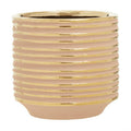 Orsina Haldis Small Ceramic Planter | Blush Pink and Gold Succulent Pot