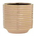 Orsina Haldis Large Ceramic Planter – Blush Pink and Gold Indoor Pot