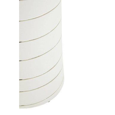 Orsina Haldis Small Ceramic Bud Vase – White and Silver Modern Decor