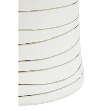 Orsina Haldis Small White and Silver Ceramic Planter for Succulents