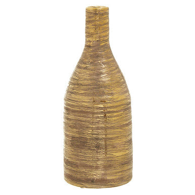 Orsina Hermosa Gold Small Ceramic Bottle Vase – Boho Textured Decor