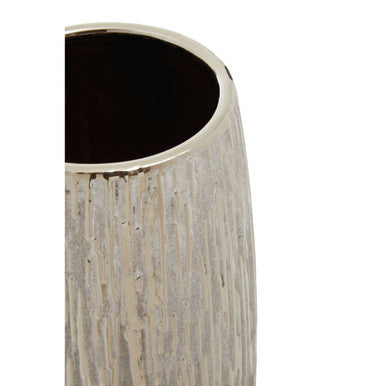 Orsina Hesper Small Silver Ceramic Vase – Modern Minimalist Decor