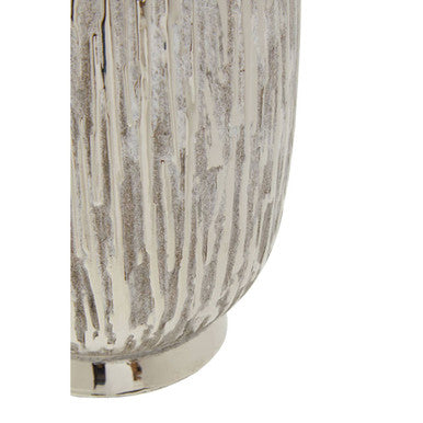 Orsina Hesper Large Silver Ceramic Vase – Tall Elegant Centerpiece