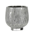 Orsina Hesper Small Silver Ceramic Planter | Modern Succulent Pot