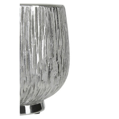 Orsina Hesper Small Silver Ceramic Planter | Modern Succulent Pot