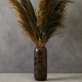 Orsina Silas Brown Cylindrical Ceramic Vase with Reactive Glaze