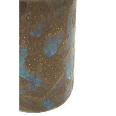 Orsina Silas Brown Bottle Vase – Handcrafted Stoneware Floral Decor