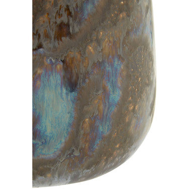 Orsina Silas Brown Ceramic Planter – Modern Indoor Round Plant Pot