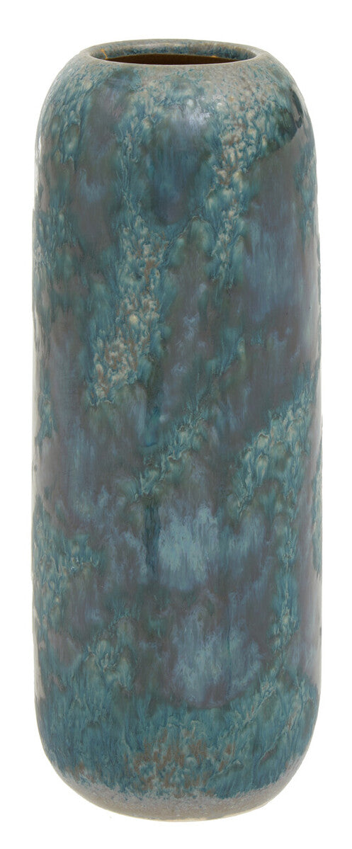 Orsina Silas Green Glazed Stoneware Vase – Modern Sculptural Decor