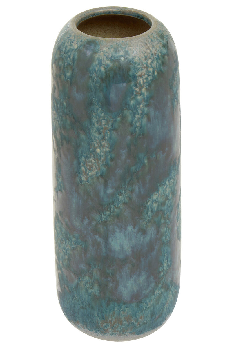 Orsina Silas Green Glazed Stoneware Vase – Modern Sculptural Decor