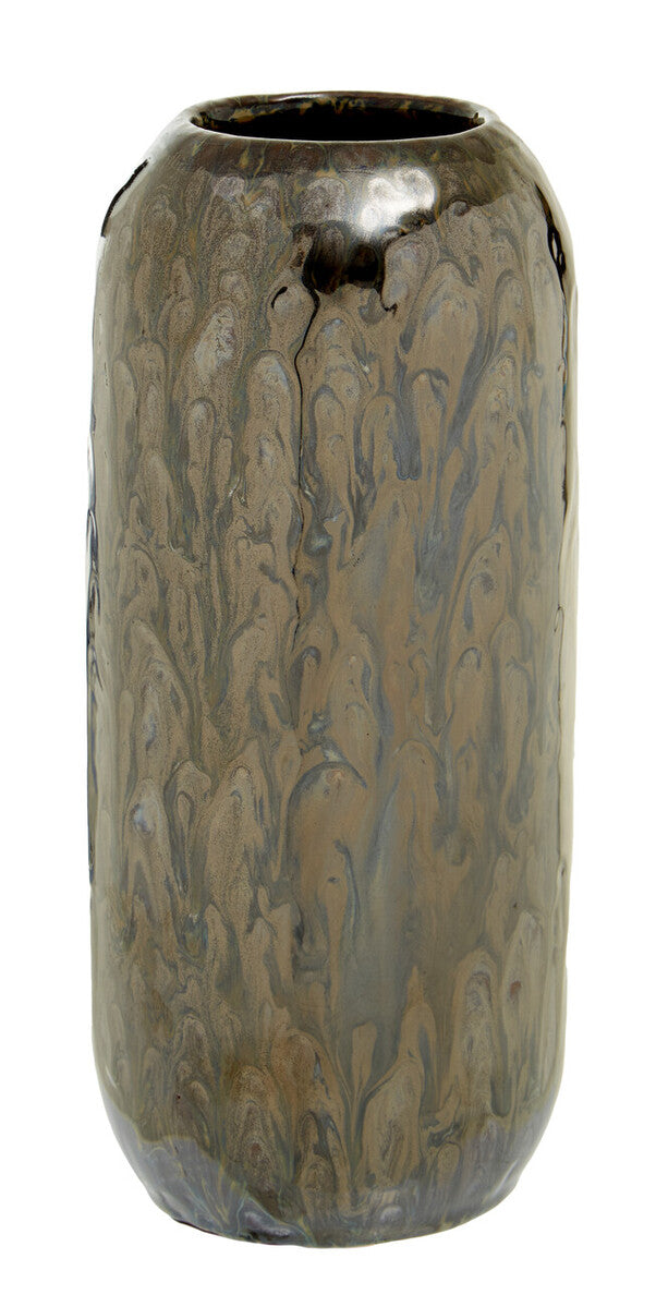 Orsina Silas Dark Blue Ceramic Vase – Modern Cylindrical Home Decor