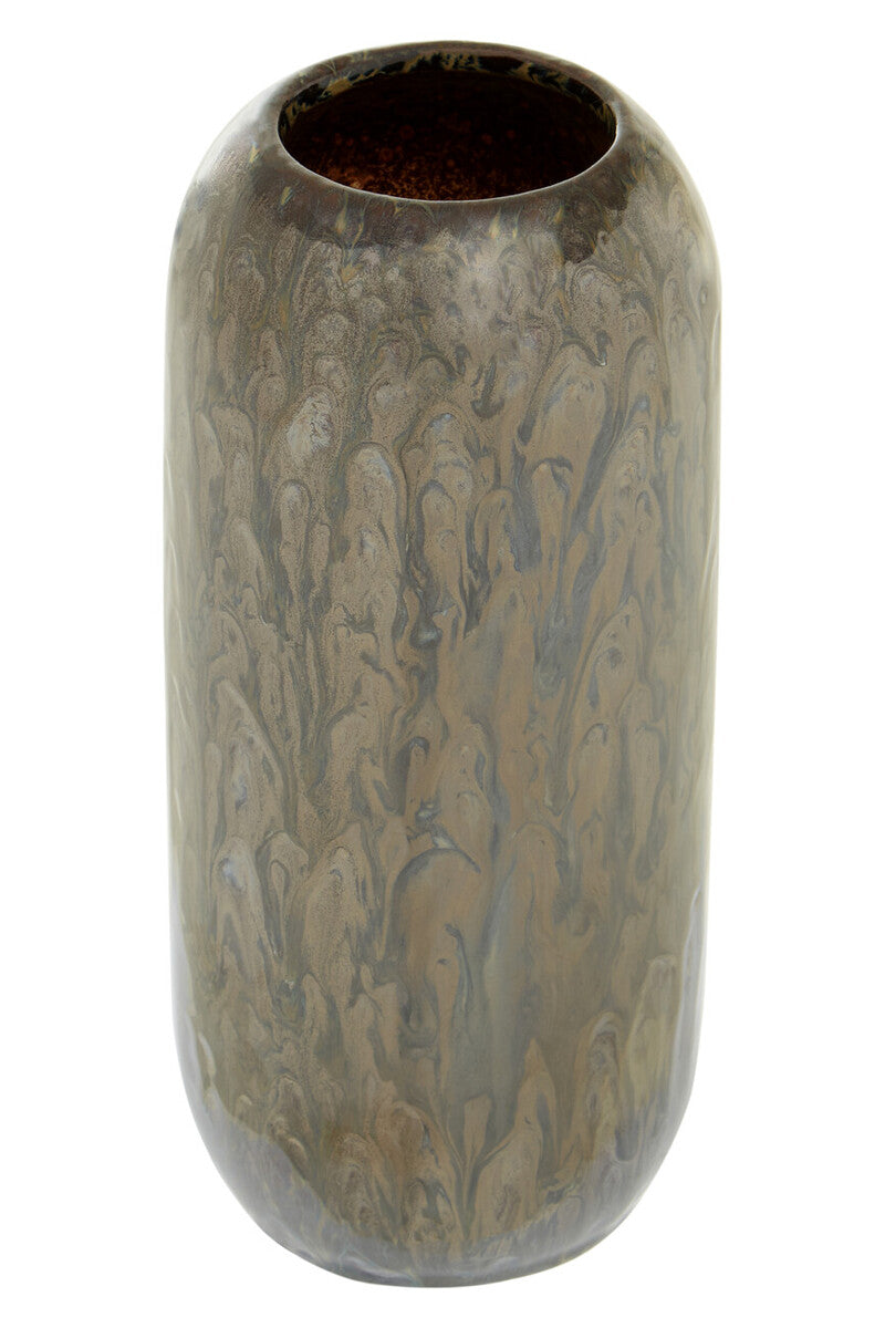 Orsina Silas Dark Blue Ceramic Vase – Modern Cylindrical Home Decor