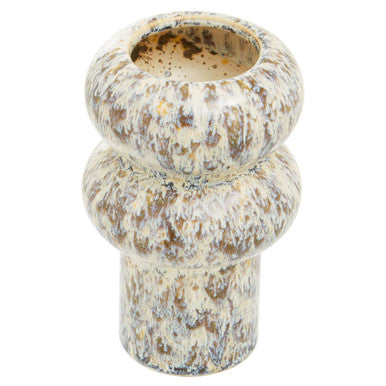 Orsina Shai Small Speckled Stoneware Vase – Modern Beige Decor