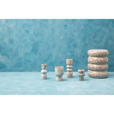 Orsina Shai Medium Speckled Vase – Beige Stoneware Japandi Decor