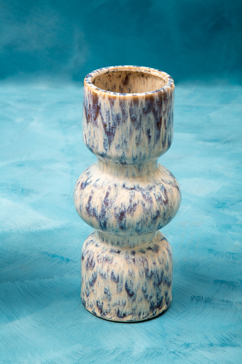Orsina Shai Medium Speckled Vase – Beige Stoneware Japandi Decor