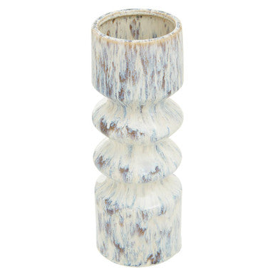 Orsina Shai Large Beige Stoneware Vase – Modern Sculptural Home Decor
