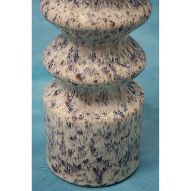 Orsina Shai Large Beige Stoneware Vase – Modern Sculptural Home Decor