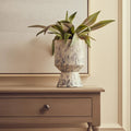 Orsina Shai Small Ceramic Planter – Beige Speckled Modern Succulent Pot