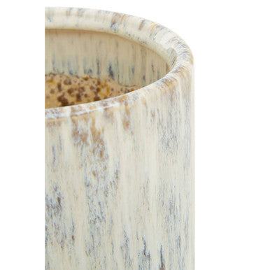 Orsina Shai Small Ceramic Planter – Beige Speckled Modern Succulent Pot