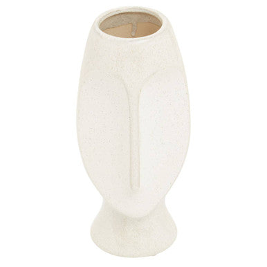 Orsina Viso Large Face Design Vase – Modern Stoneware Centerpiece