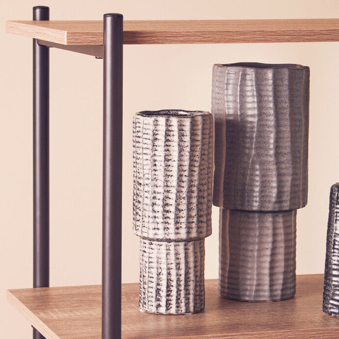 Orsina Soraya Black Medium Ceramic Vase – Modern Monochrome Decor