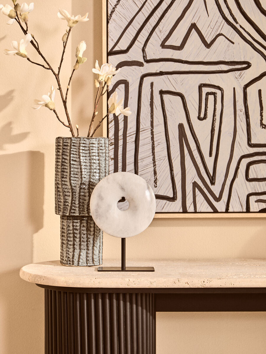 Orsina Soraya Black Medium Ceramic Vase – Modern Monochrome Decor