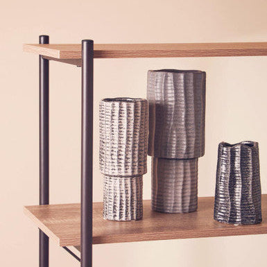 Orsina Soraya Large Grey Speckled Ceramic Vase – Modern Sculptural Decor