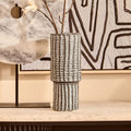 Orsina Soraya Large Grey Speckled Ceramic Vase – Modern Sculptural Decor
