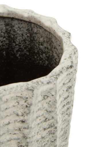 Orsina Soraya Large Grey Speckled Ceramic Vase – Modern Sculptural Decor