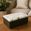 Orsina Marmara Small Marble Trinket Box – Black and White Jewelry Case
