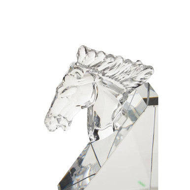 Orsina Crystal Horse Bookends – Set of 2 Sculptural Equestrian Decor