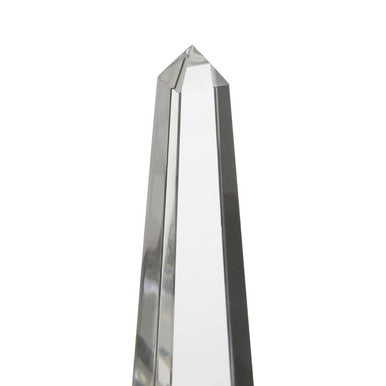 Orsina Carrie Small Crystal Obelisk – Sculptural Clear Glass Decor