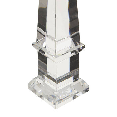 Orsina Carrie Small Crystal Obelisk – Sculptural Clear Glass Decor