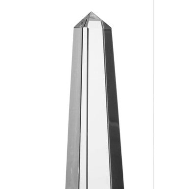 Orsina Carrie Large Crystal Obelisk – Modern Clear Glass Decor
