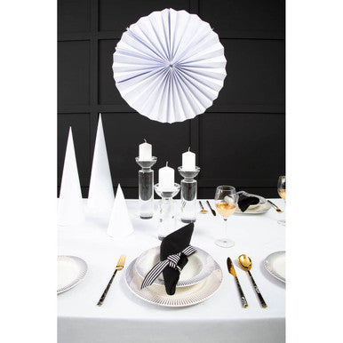 Orsina Carrie Large Crystal Candle Holder – Clear Faceted Centerpiece
